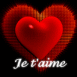 Coeur effet diodes "Je t'aime"