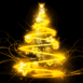 Sapin de Nol jaune flashy tincelant