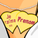 Pendentif en or "Je t'aime"