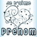 Coeur en arabesques "Je t'aime"