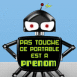 Robot et cran "Touche pas mon portable!"