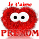 Coeur  fourrure "Je t'aime"