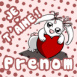 Lapinou tenant un coeur "je t'aime"
