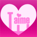 Coeur avec inscription "Je t'aime" anime