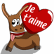 Ane coeur "je t'aime"