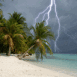 Plage sous l'orage